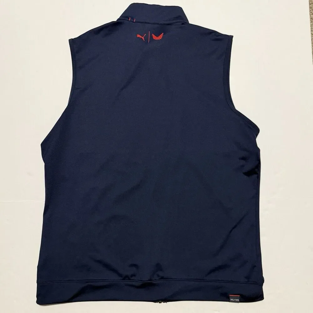 Puma x Volition America Vest Men’s L Navy Blue Performance Cover Golf Full Zip